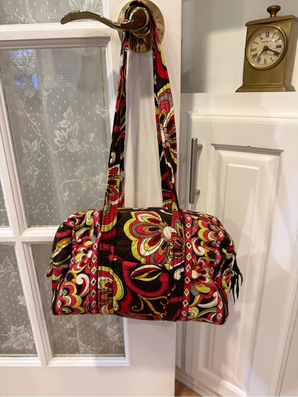 Vera Bradley 100 Handbag Puccini Quilted Shoulder Bag Retired Pattern Excellent
